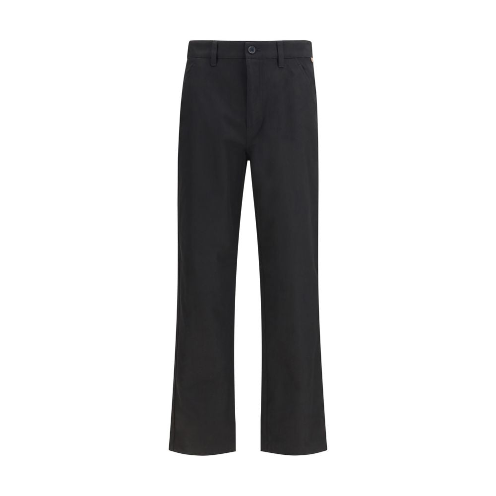 Burberry Black Cotton Chino Pants