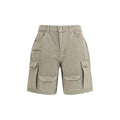 Represent Beige Cotton Bermuda Shorts