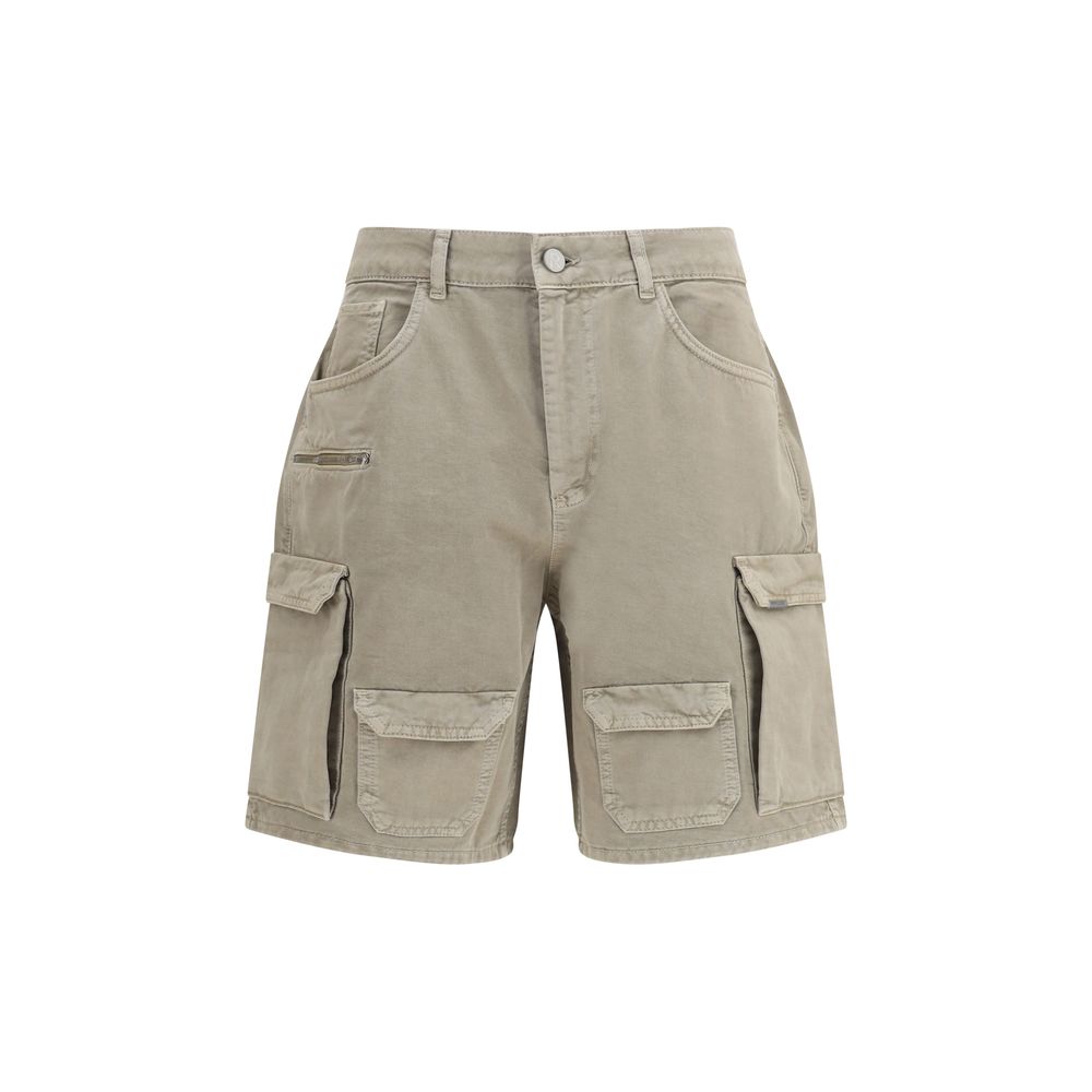 Represent Beige Cotton Bermuda Shorts