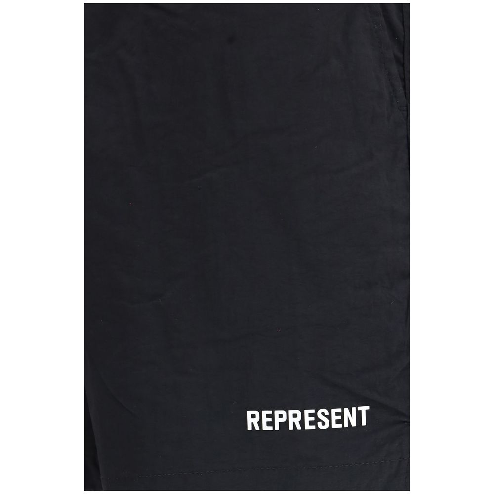 Represent Black Fabric Shorts