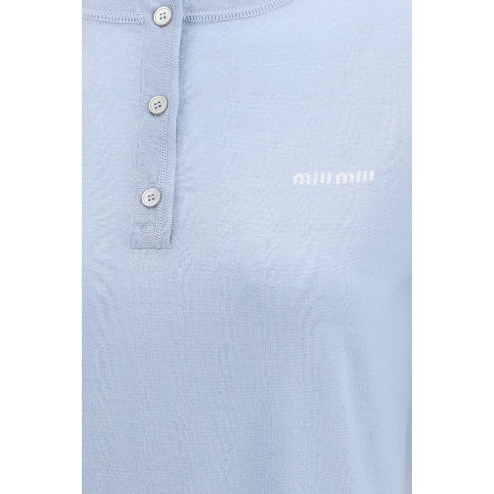 Miu Miu Blue Cashmere Sportswear