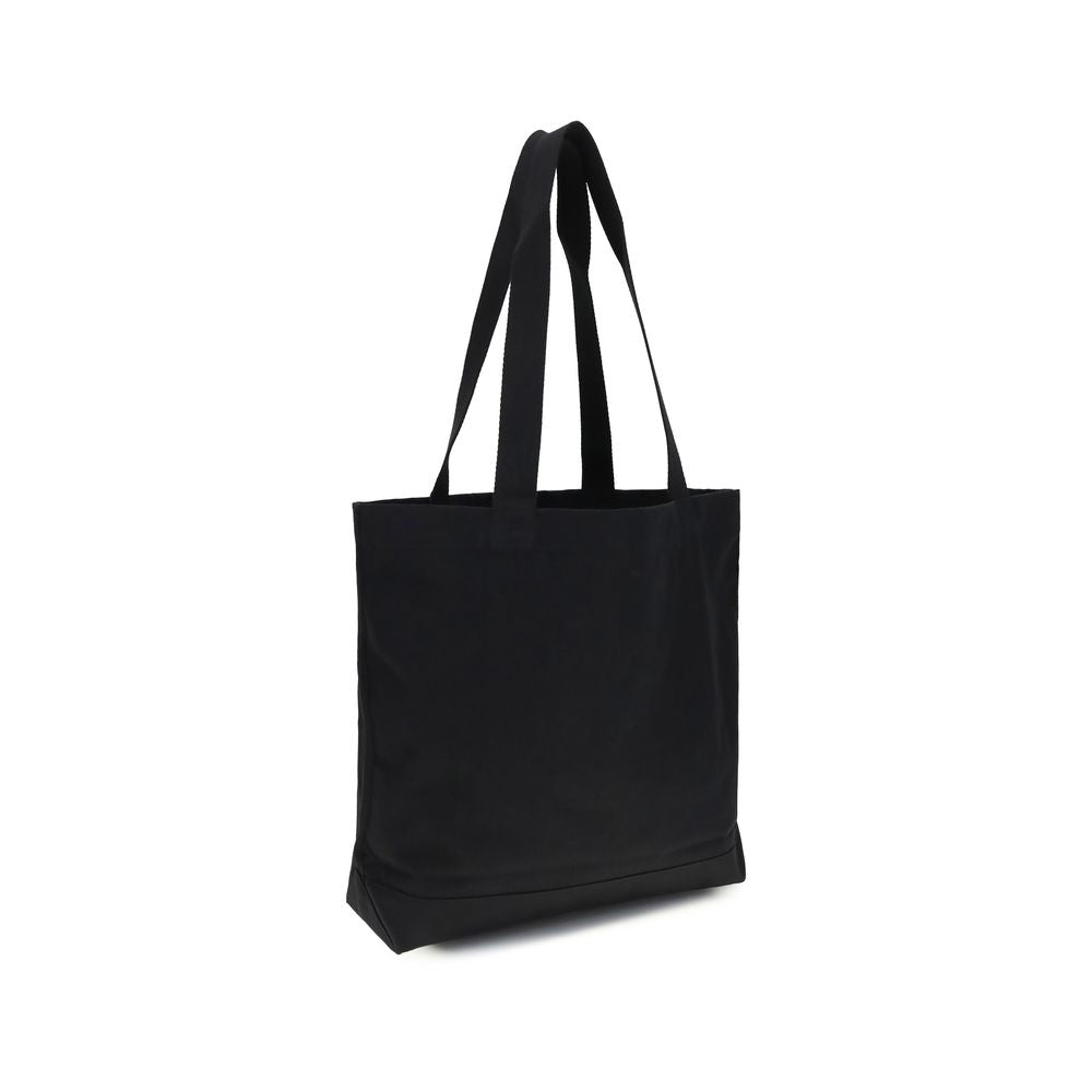 Maison Kitsuné Black Cotton Shoulder Bag