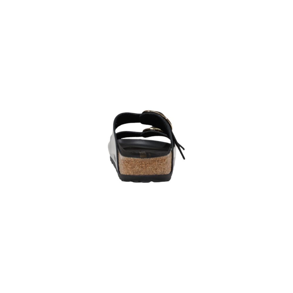 Birkenstock Black Leather Slippers