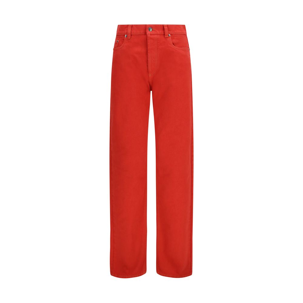 Versace Multicolor Cotton Straight-Leg Jeans