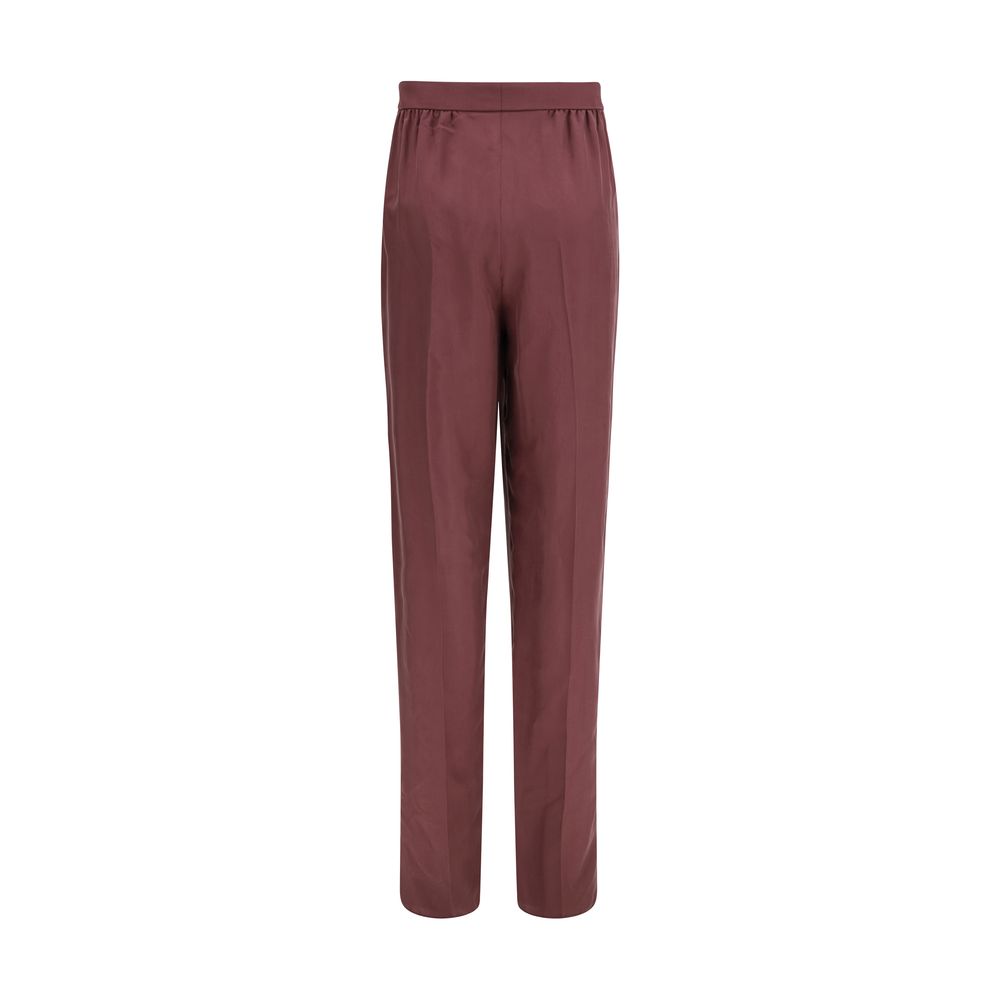 Saint Laurent Purple Silk Dress Pants