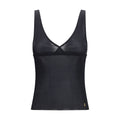 Saint Laurent Black Silk Sleeveles T-Shirt