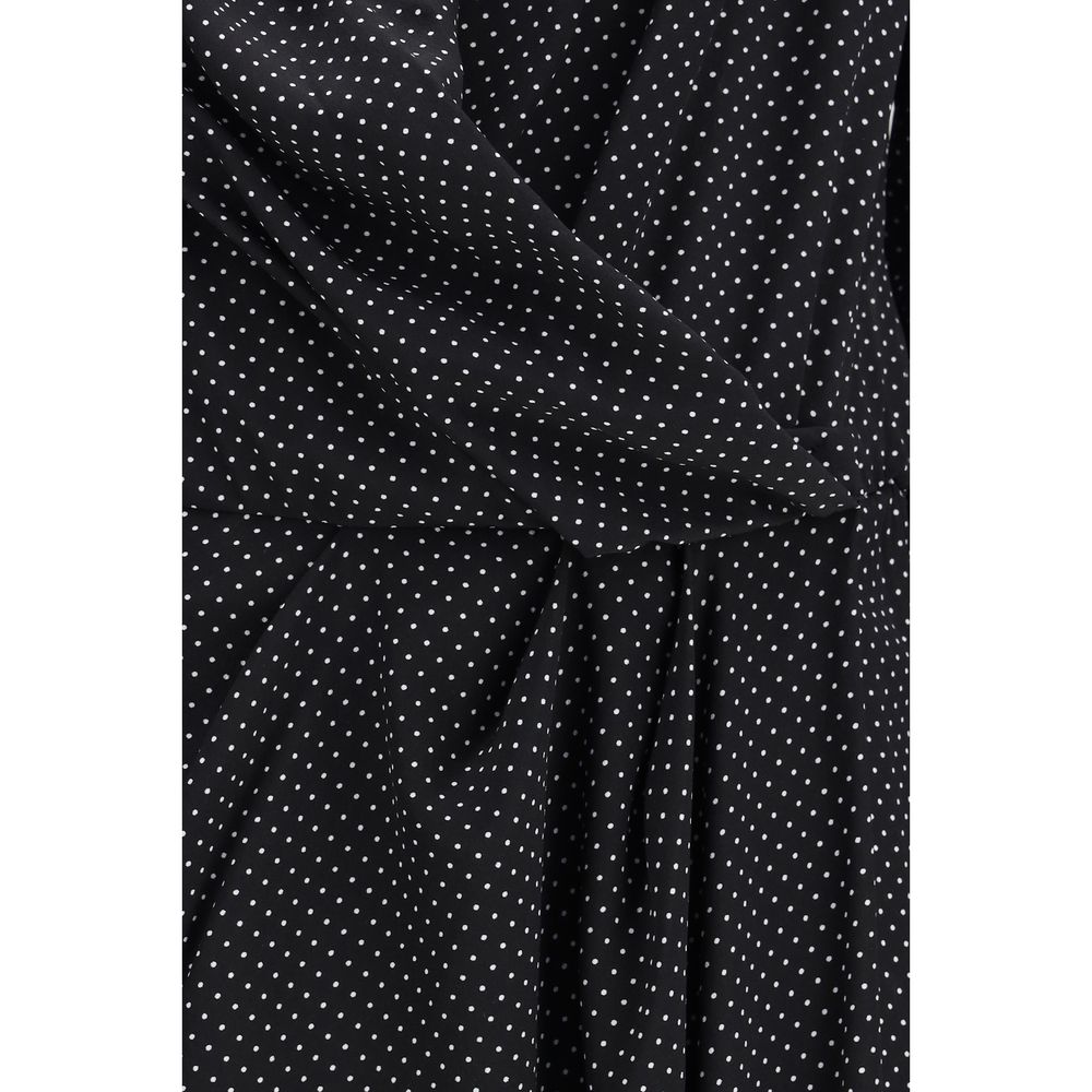 SA SU PHI Black Silk Long Dress