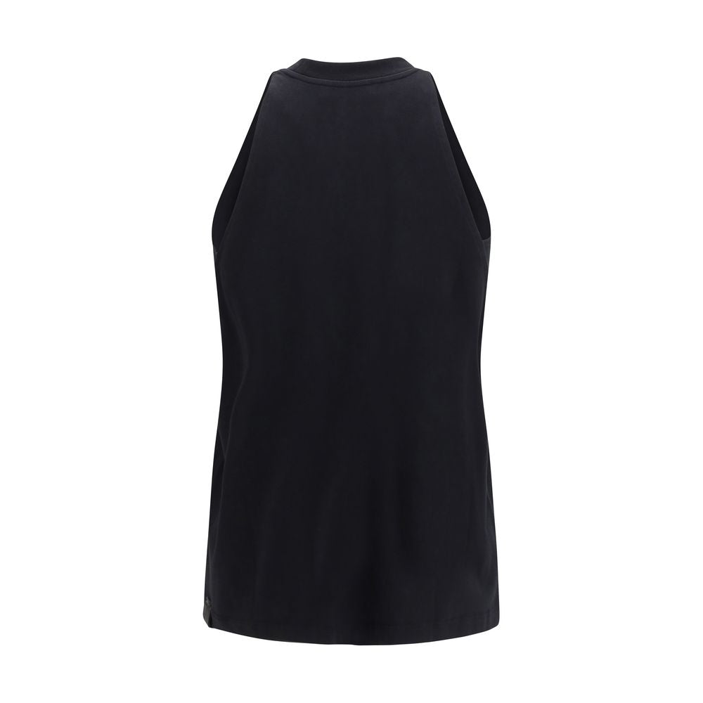 Darkpark Black Cotton Sleeveles T-Shirt