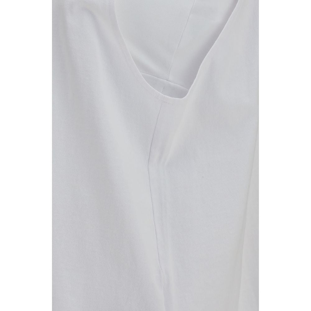 Darkpark White Cotton Tank Tops