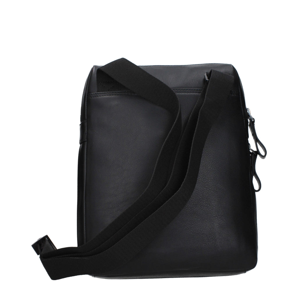 Piquadro Black Leather Crossbody Bag