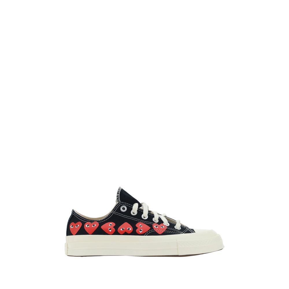 Comme Des Garçons Play x Converse Black Canvas Low Top Sneakers
