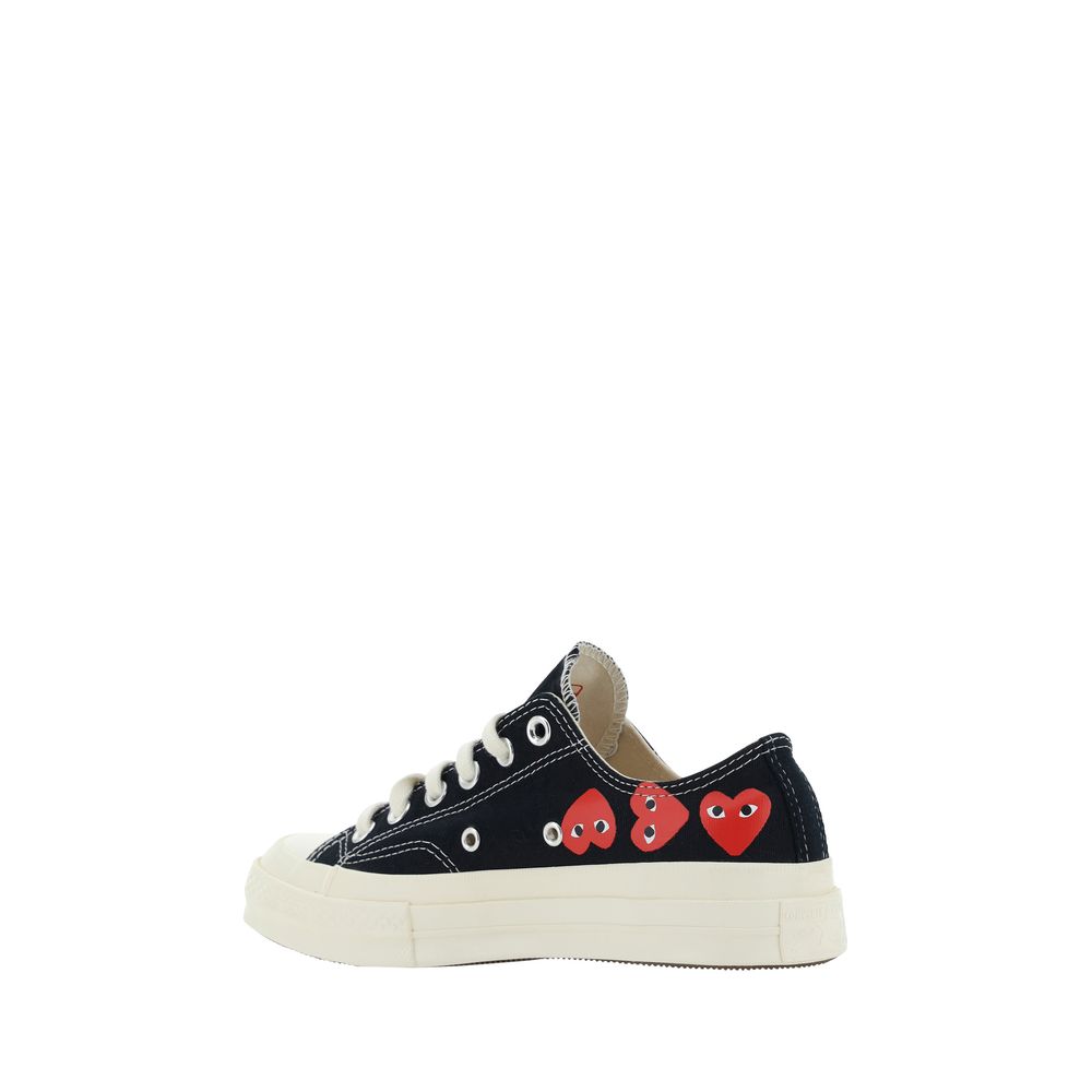Comme Des Garçons Play x Converse Black Canvas Low Top Sneakers