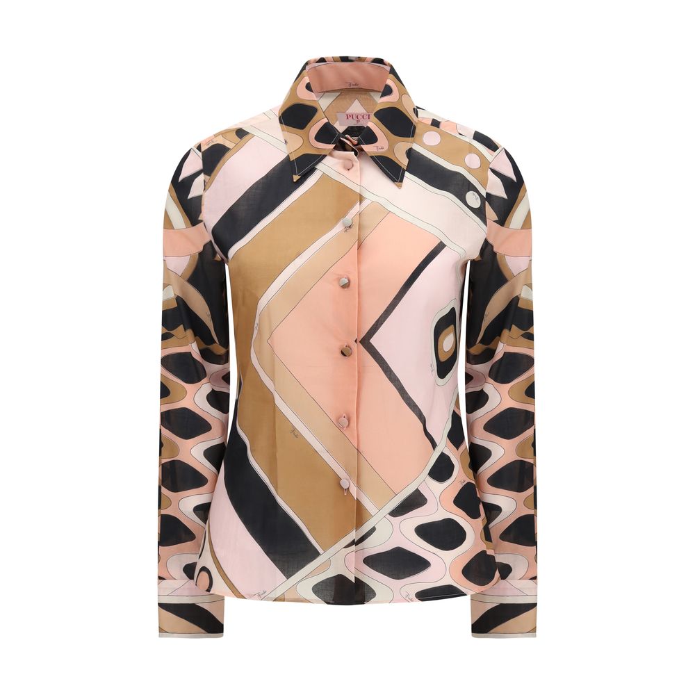 Emilio Pucci Multicolor Cotton Pattern Shirt