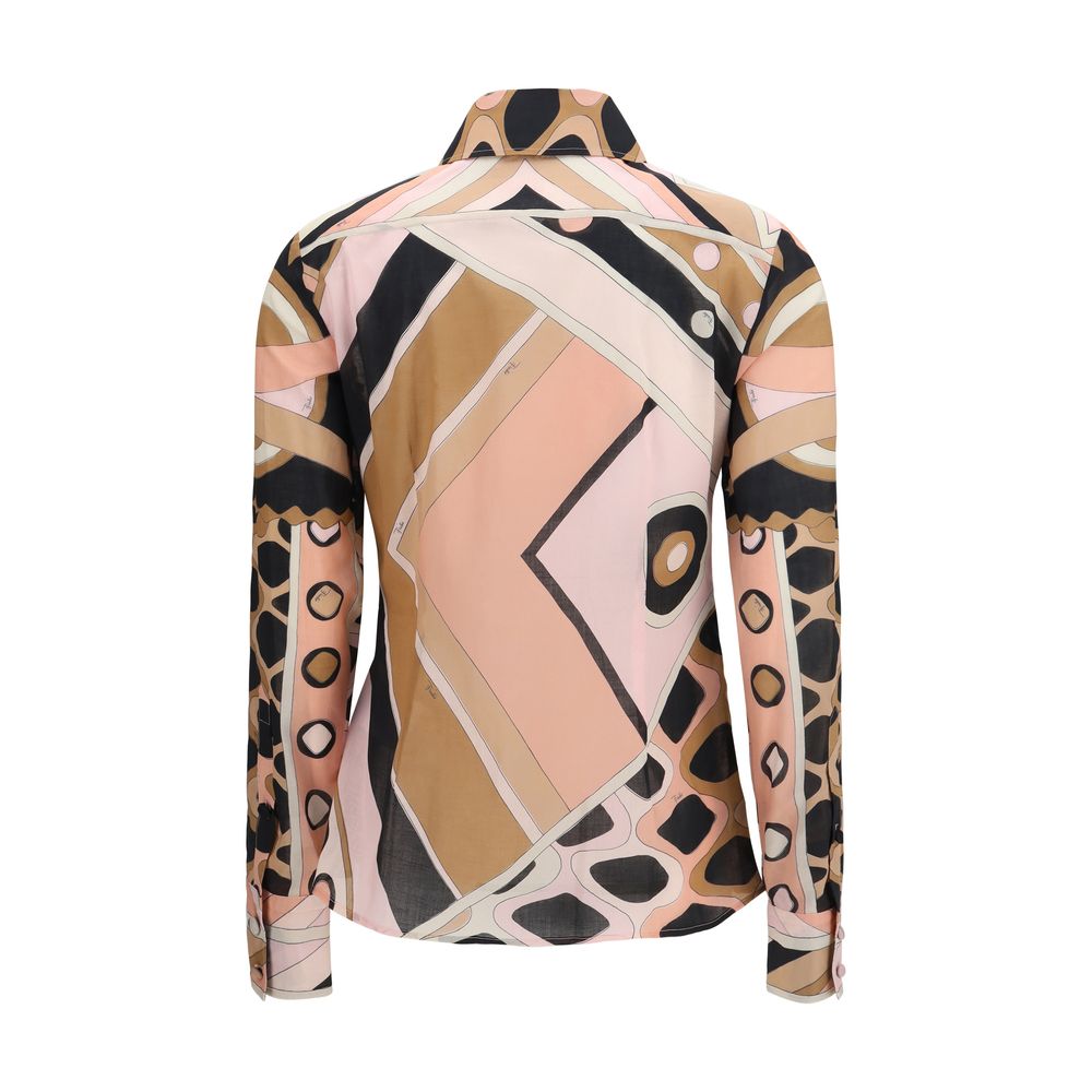 Emilio Pucci Multicolor Cotton Pattern Shirt