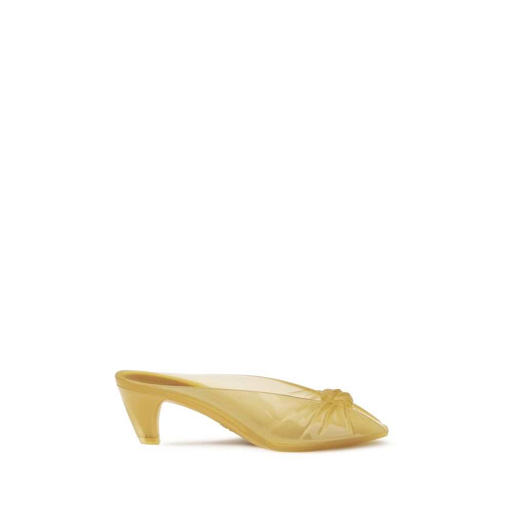 Chloé Beige Rubber Mules