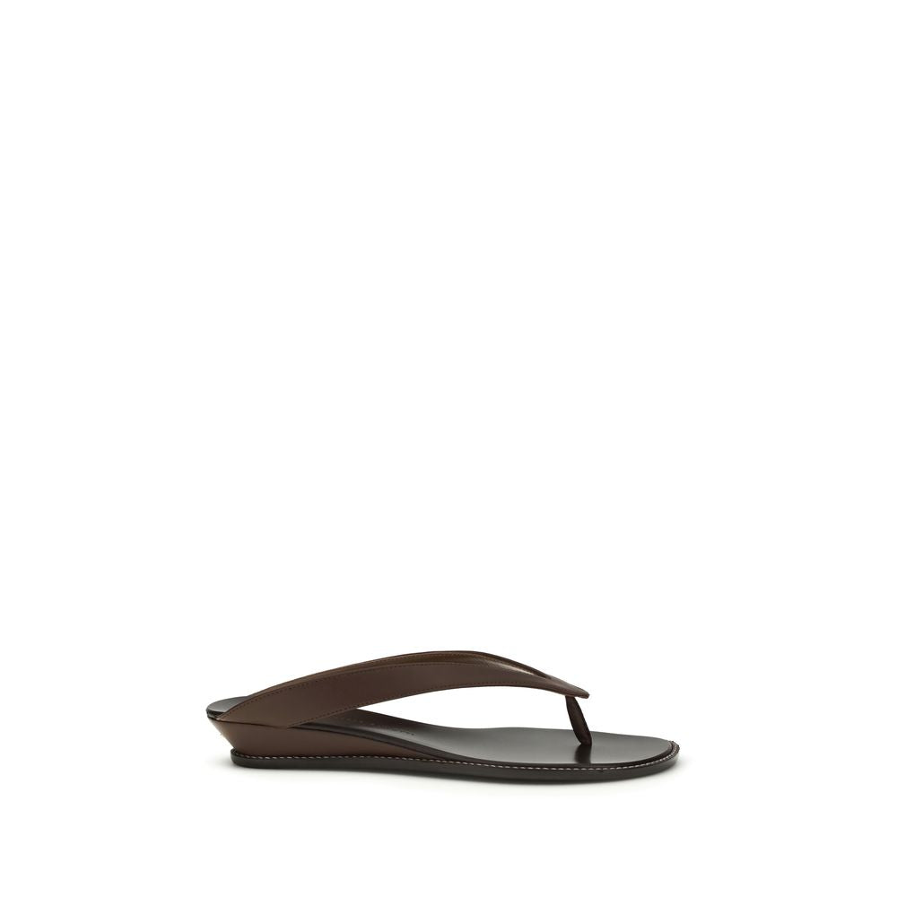 Giuseppe Zanotti Brown Calf Leather Bos Taurus Platform Sandals