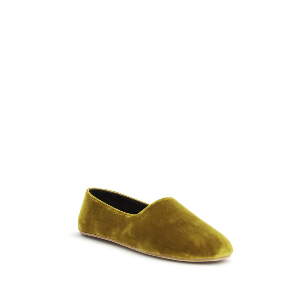 The Row Bicolor Cotton Slip-On Loafers