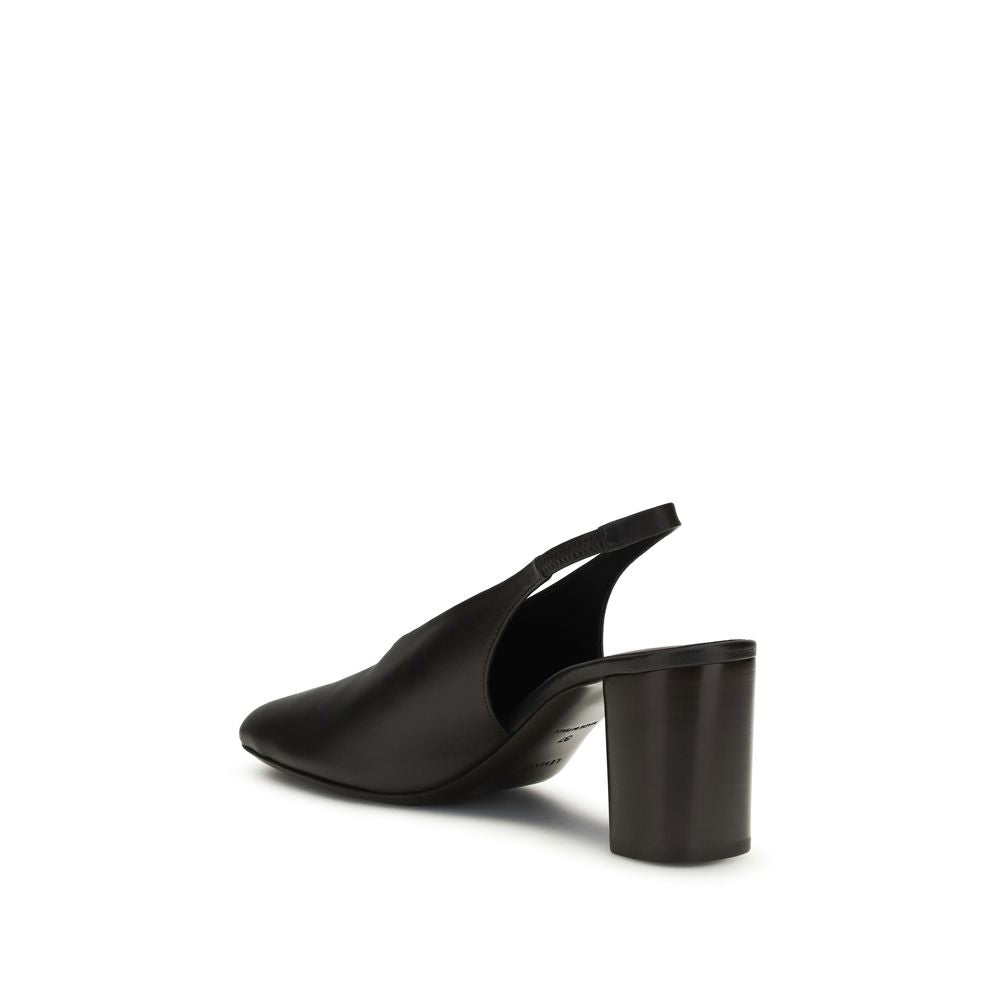 Lemaire Brown Calf Leather Bos Taurus Platform Pumps