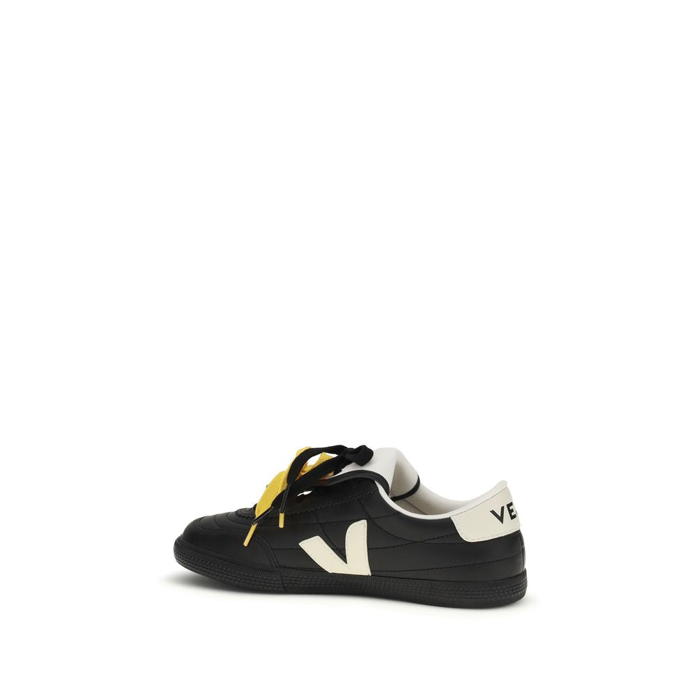 Veja Black Calf Leather Bos Taurus Low Top Sneakers