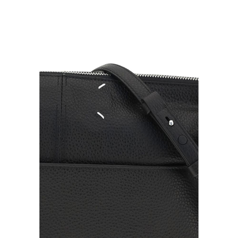 Maison Margiela Black Calf Leather Bos Taurus Clutch Bag