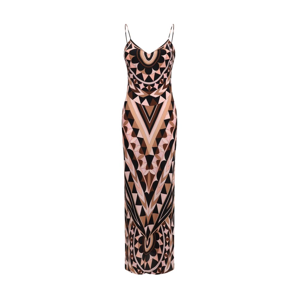 Emilio Pucci Multicolor Silk Long Dress
