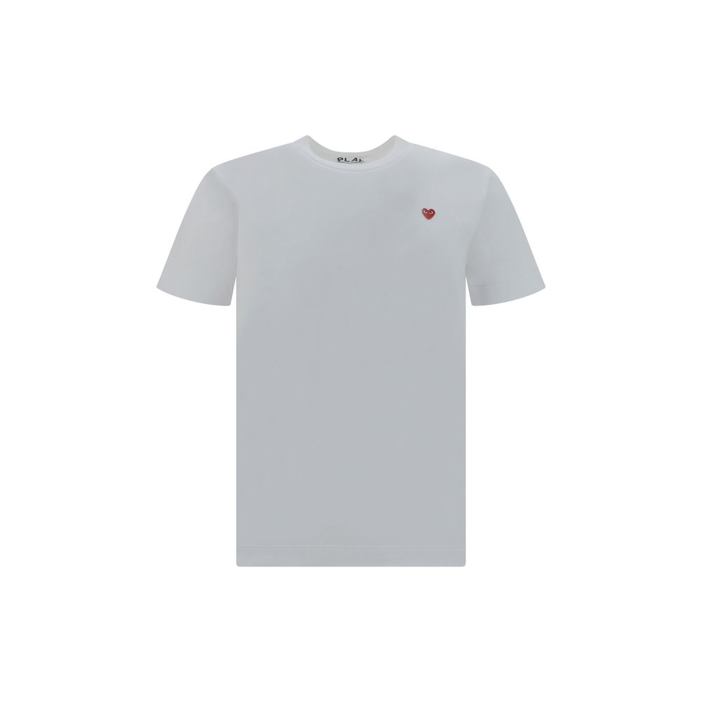 Comme Des Garçons Play White Cotton T-Shirt