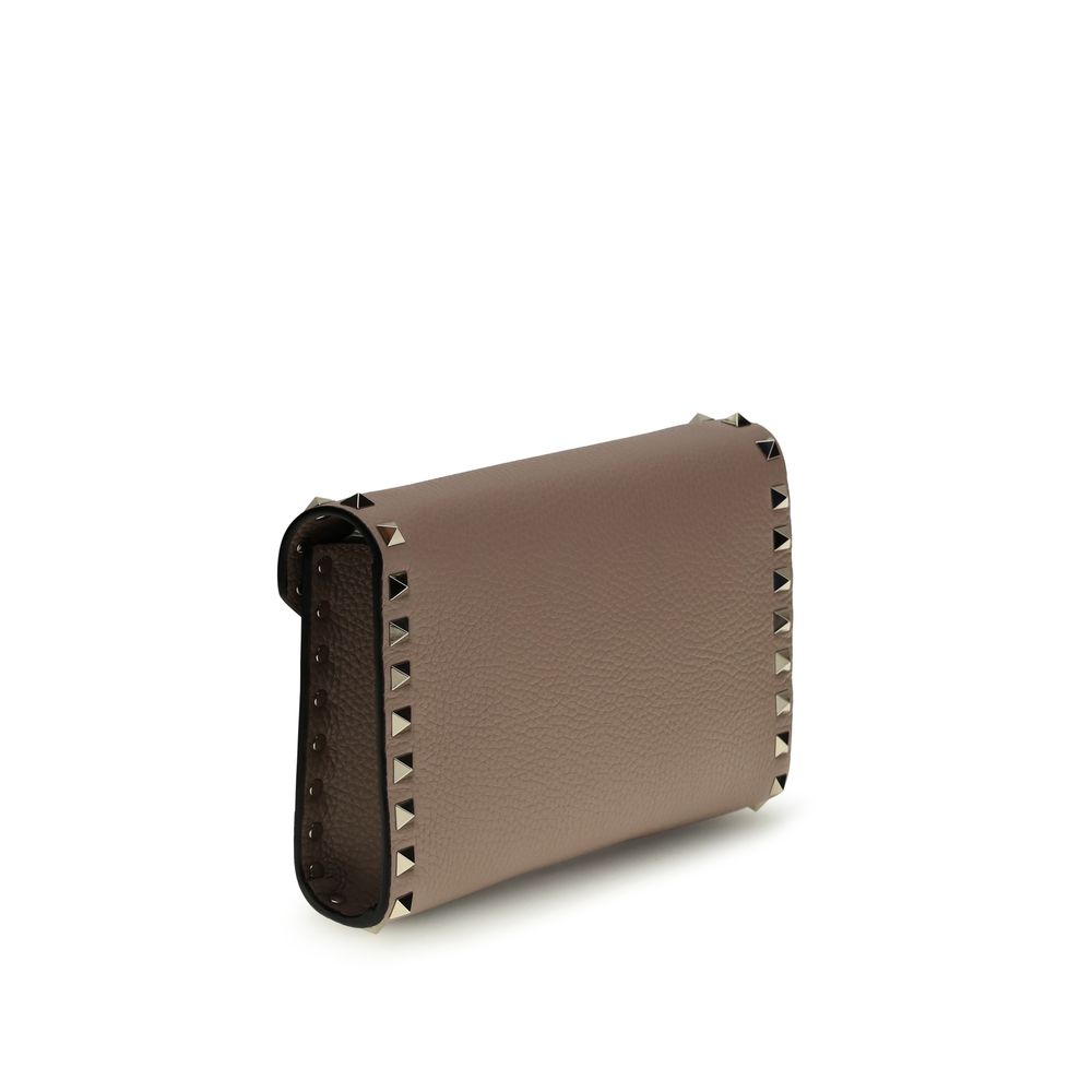 Valentino Garavani Brown Calf Leather Bos Taurus Wallet