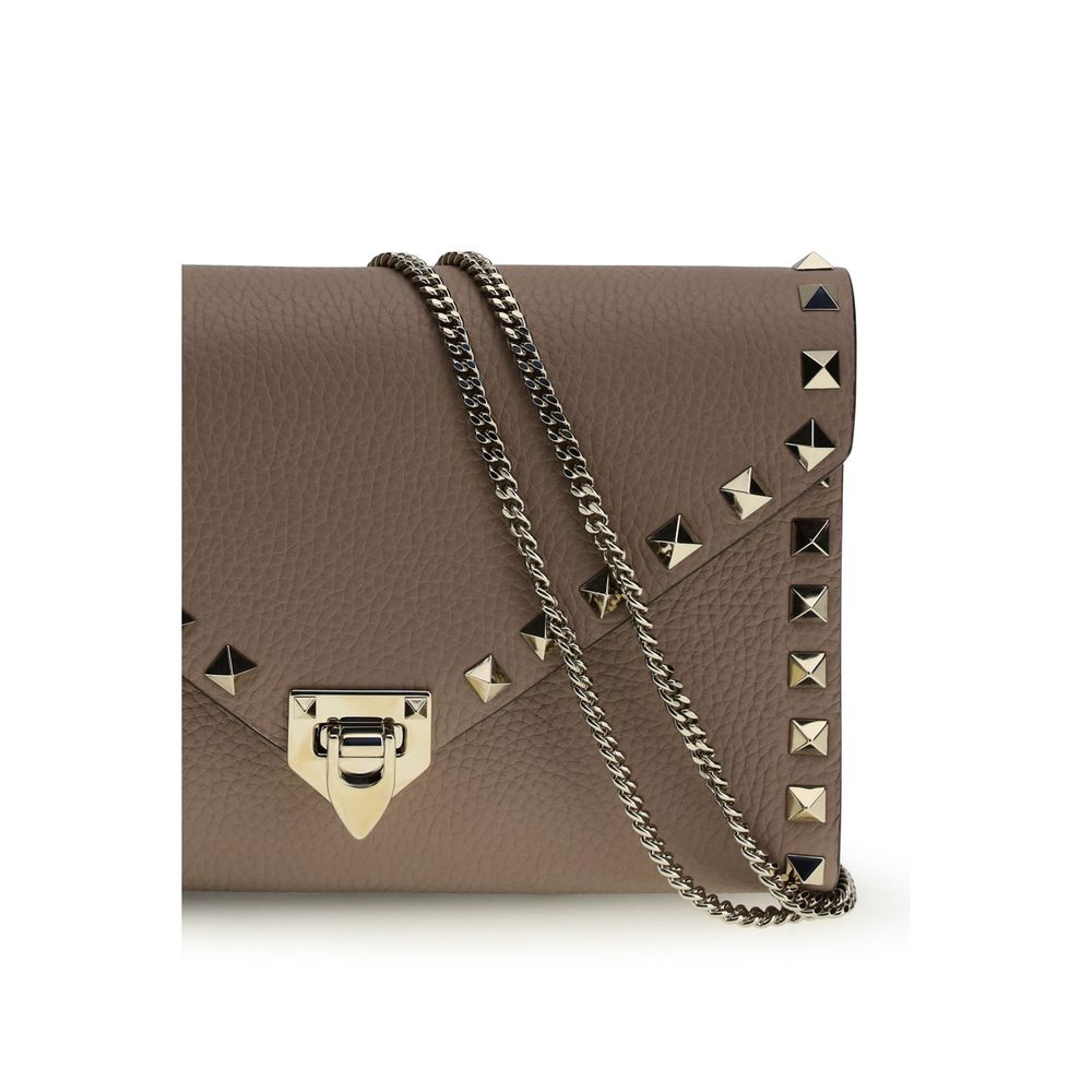 Valentino Garavani Brown Calf Leather Bos Taurus Wallet