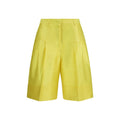 Sara Roka Bicolor Silk Bermuda Shorts