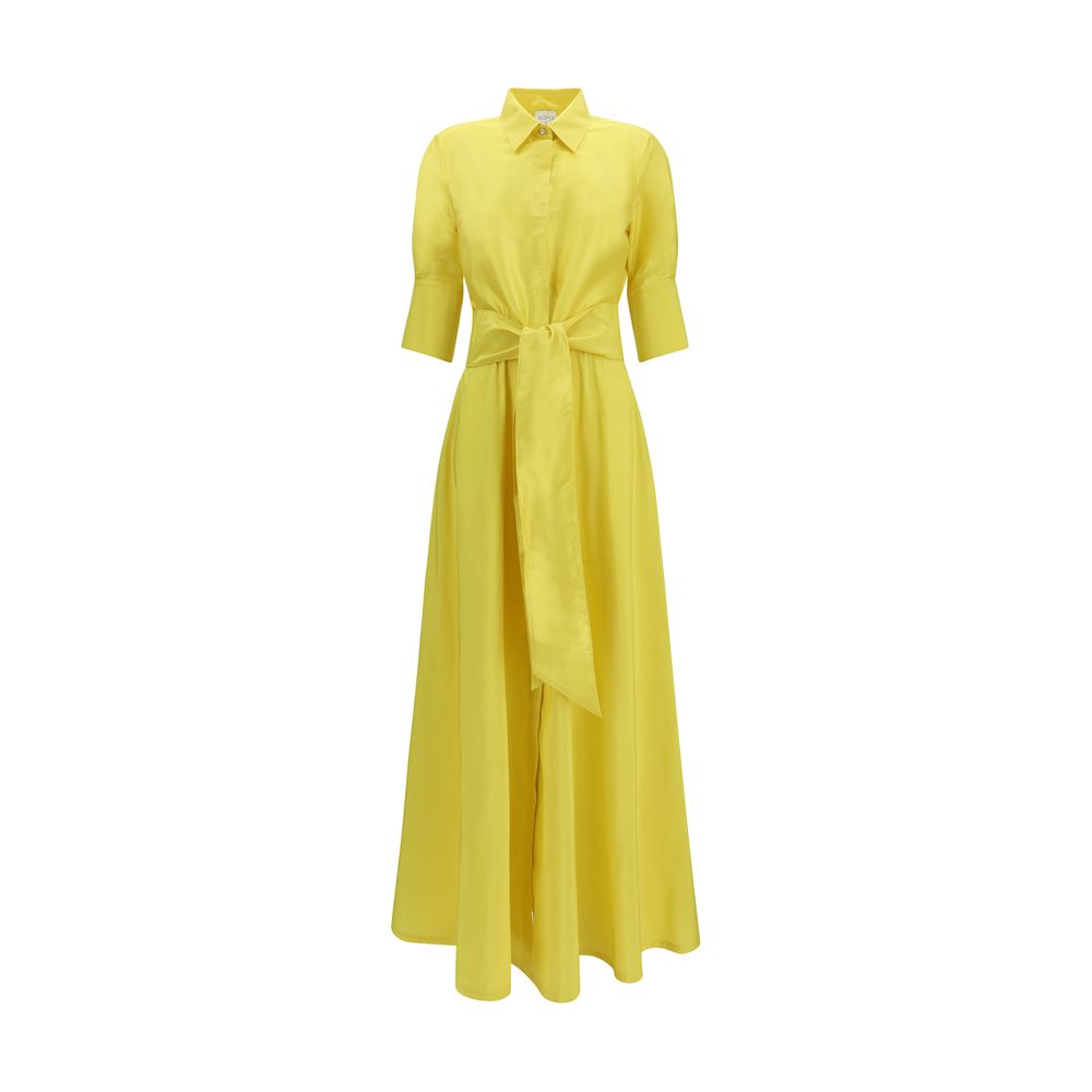 Sara Roka Bicolor Silk Casual Dress