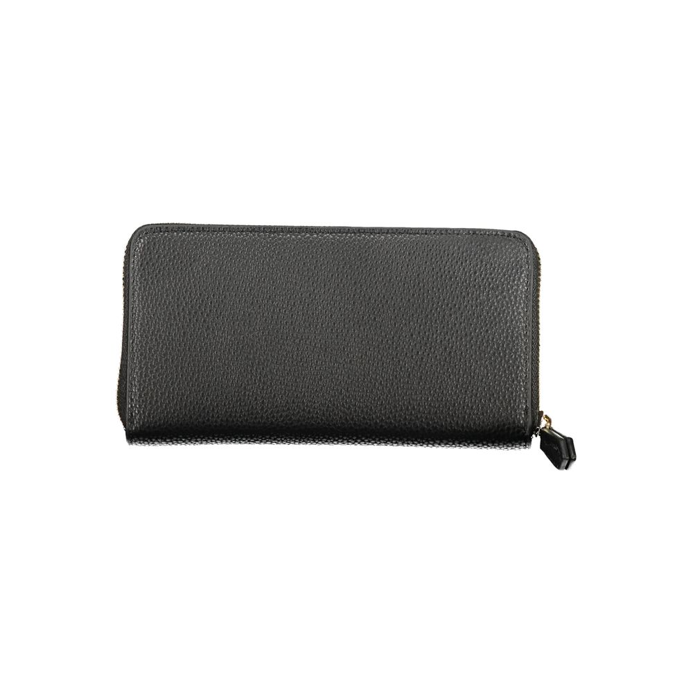 Mario Valentino Black Polyurethane Womens Wallet