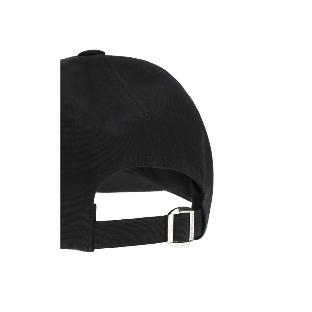 Maison Kitsuné Black Cotton Cap (Baseball Hat)