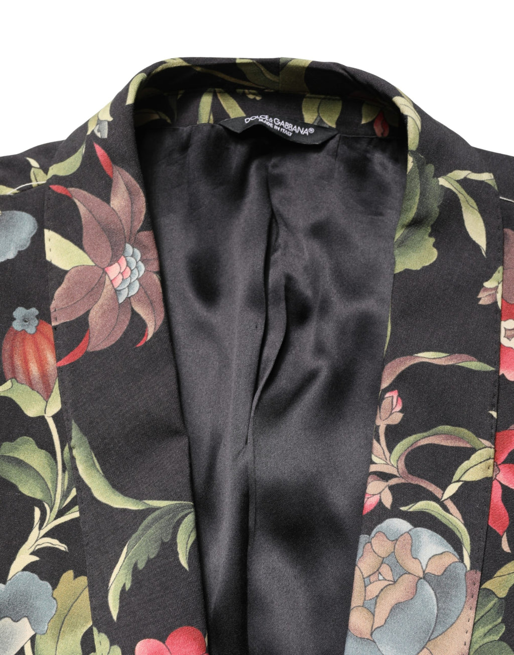 Dolce & Gabbana Multicolor Floral Leopard 1 Button Men Suit Jacket
