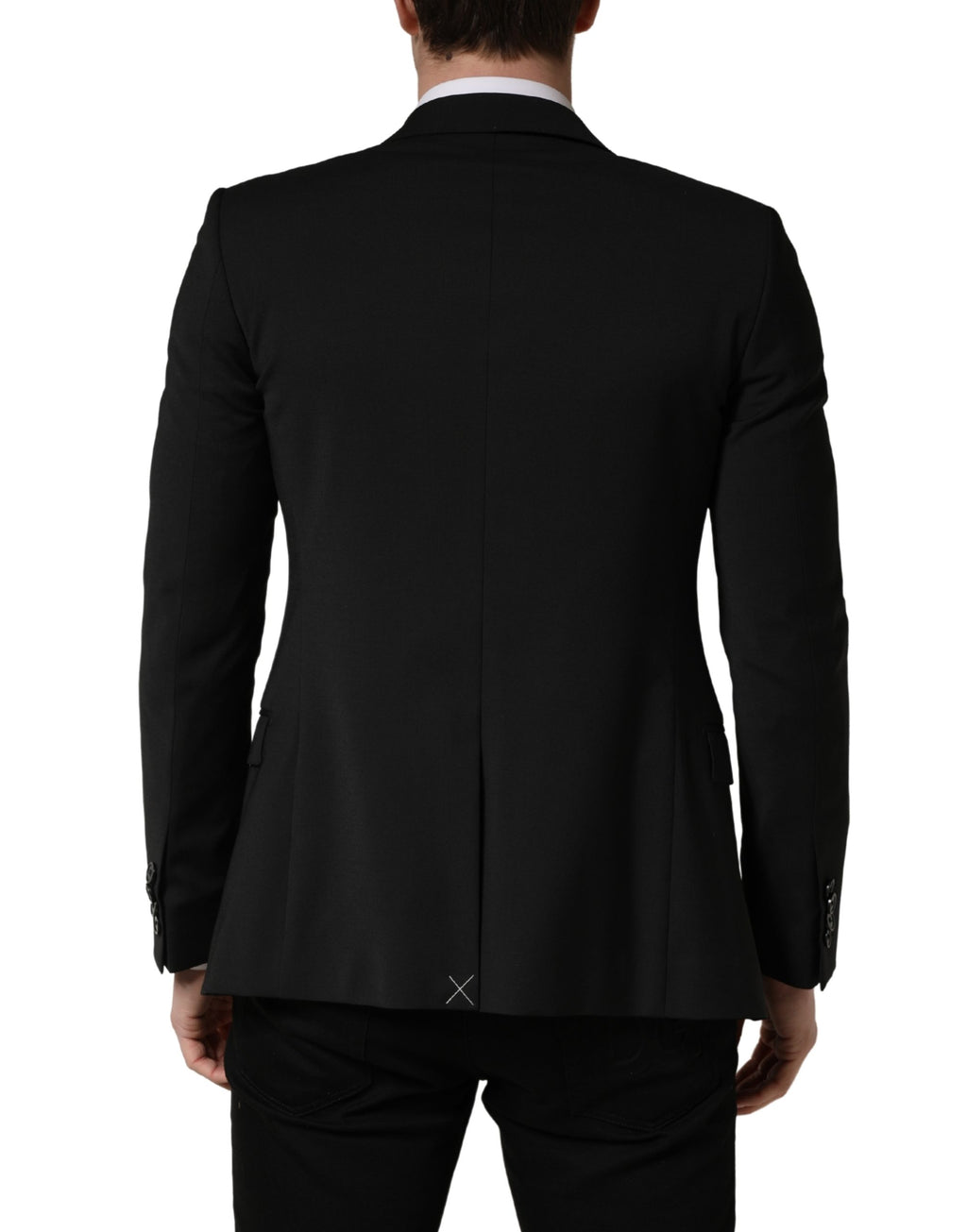 Dolce & Gabbana Black Polyester 2 Buttons Men Suit Jacket