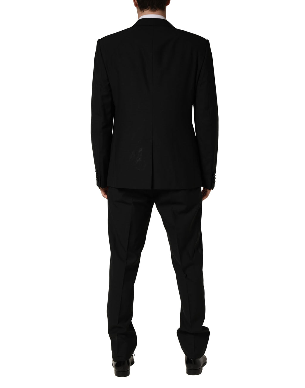 Dolce & Gabbana Black Wool Silk Saxophone Slim Fit 3Pc Suit