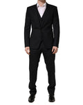 Dolce & Gabbana Dark Blue Wool 2 Buttons Formal 3 Piece Men Suit