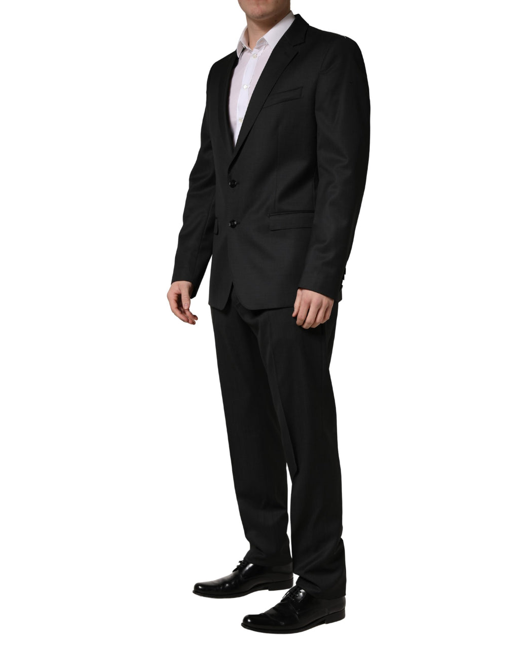 Dolce & Gabbana Black Wool 2 Buttons Formal 2 Piece Suit