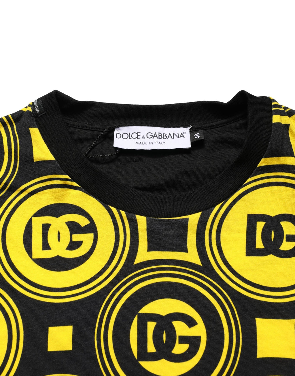 Invicta Yellow Black Logo Geometric Pattern T-shirt
