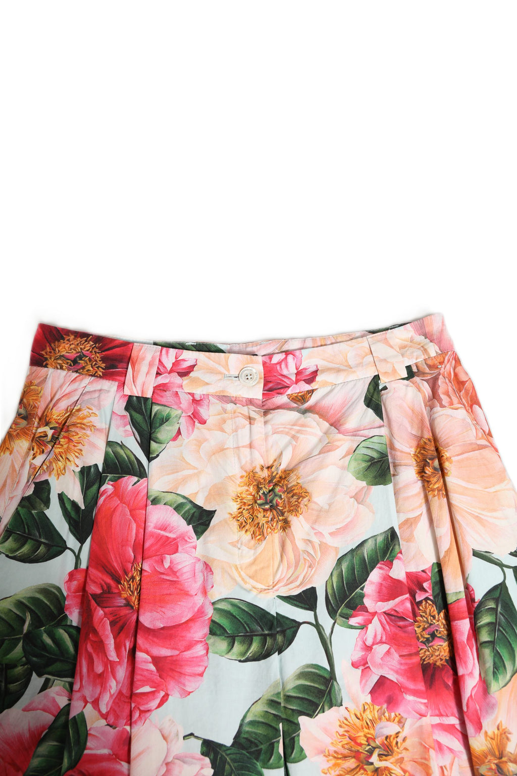 Dolce & Gabbana Multicolor Floral High Waist Cropped Pants