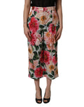 Dolce & Gabbana Multicolor Floral High Waist Cropped Pants