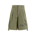 Comme Des Garçons Bicolor Cotton Bermuda Shorts