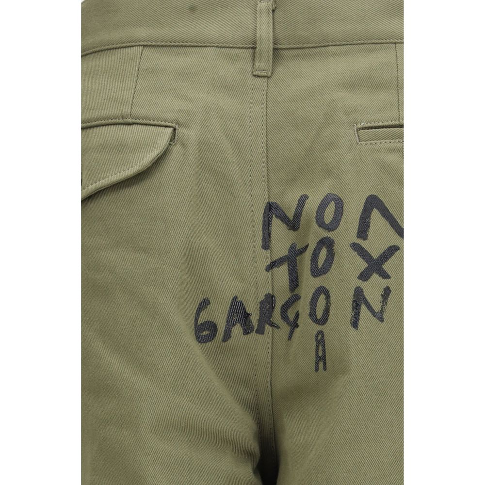 Comme Des Garçons Bicolor Cotton Bermuda Shorts