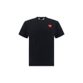 Comme Des Garçons Play Black Cotton T-Shirt