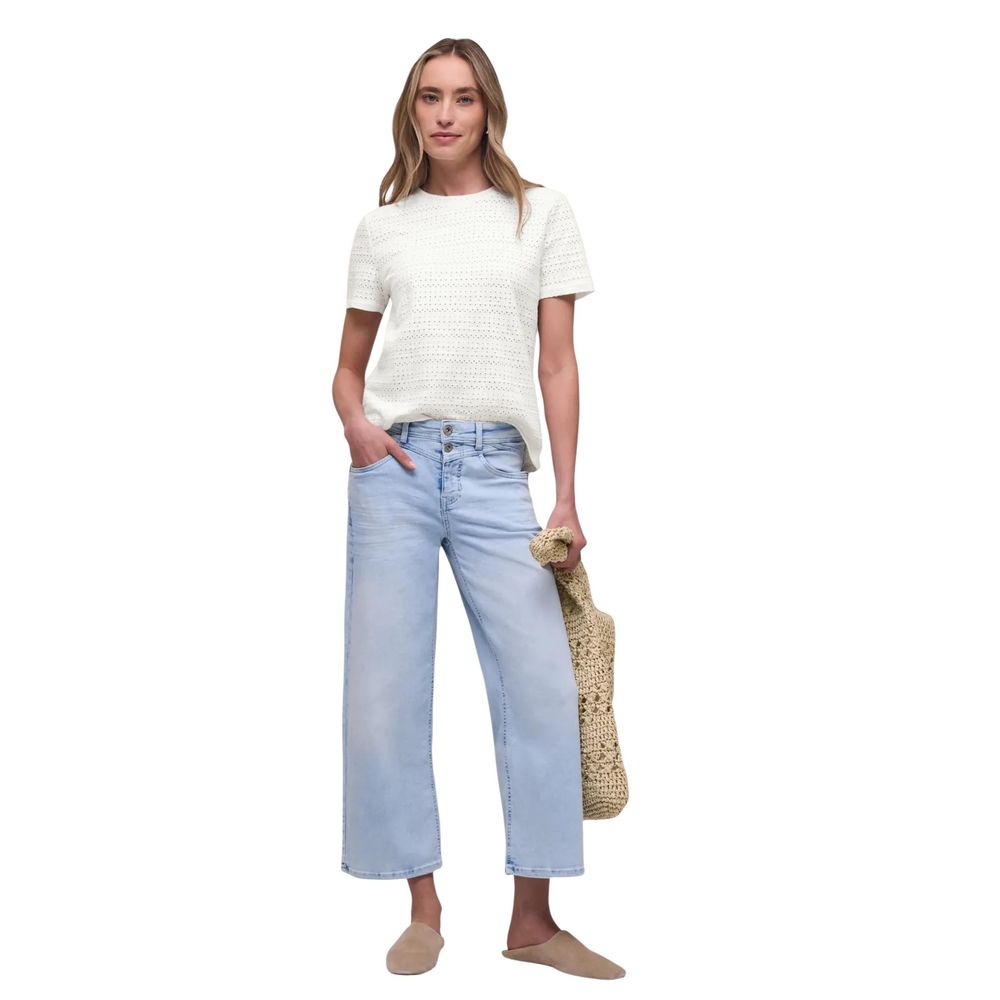 Street One Cream Cotton T-Shirt