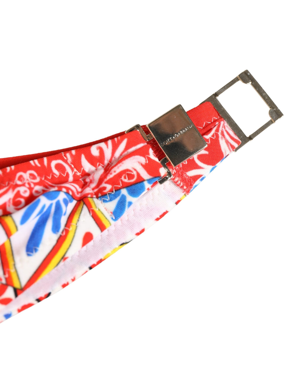 Dolce & Gabbana Multicolor Carretto Bandeau Swimsuit Top Swimwear