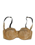 Dolce & Gabbana Gold Semi-Pad Underwire Balconette Bra Underwear
