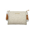 Mario Valentino Beige Polyurethane Women's Bag with Zip Closure and Strap