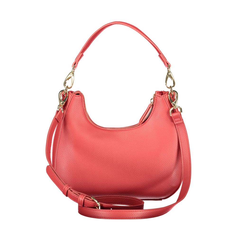 Mario Valentino Rosso Polyurethane Women's Bag with Removable Shoulder Strap
