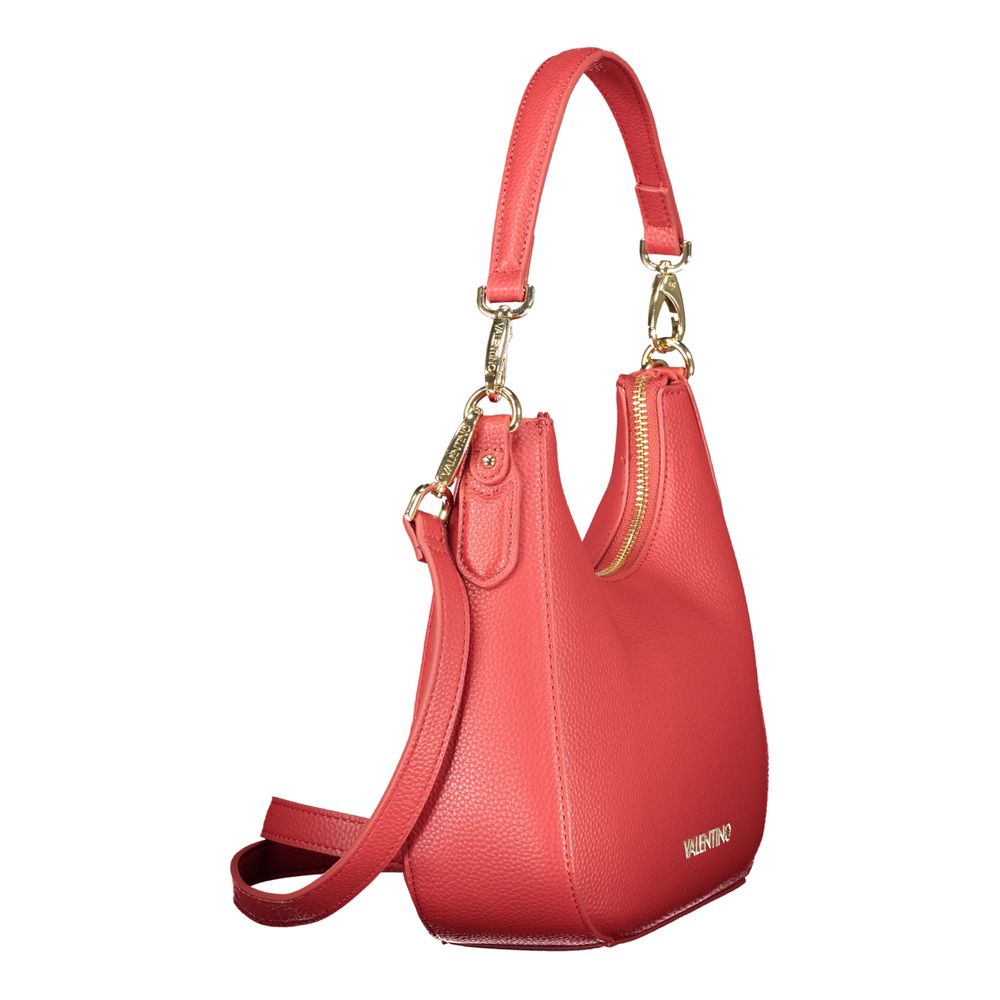 Mario Valentino Rosso Polyurethane Women's Bag with Removable Shoulder Strap
