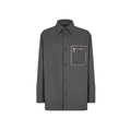 Fendi Gray Cashmere Full-Length Jacket
